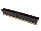 Flagged Gray Border, Stiff Maroon Center Floor Brush - with Block for Bolt-On Handle - 18"