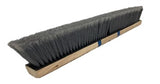 Flagged Gray Poly Floor Brush- Sustainable Wood Block - 24"