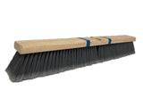 Flagged Gray Poly Floor Brush- Sustainable Wood Block - 24"