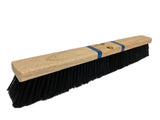 Black Poly Floor Brush - Sustainable Wood Block - 24"