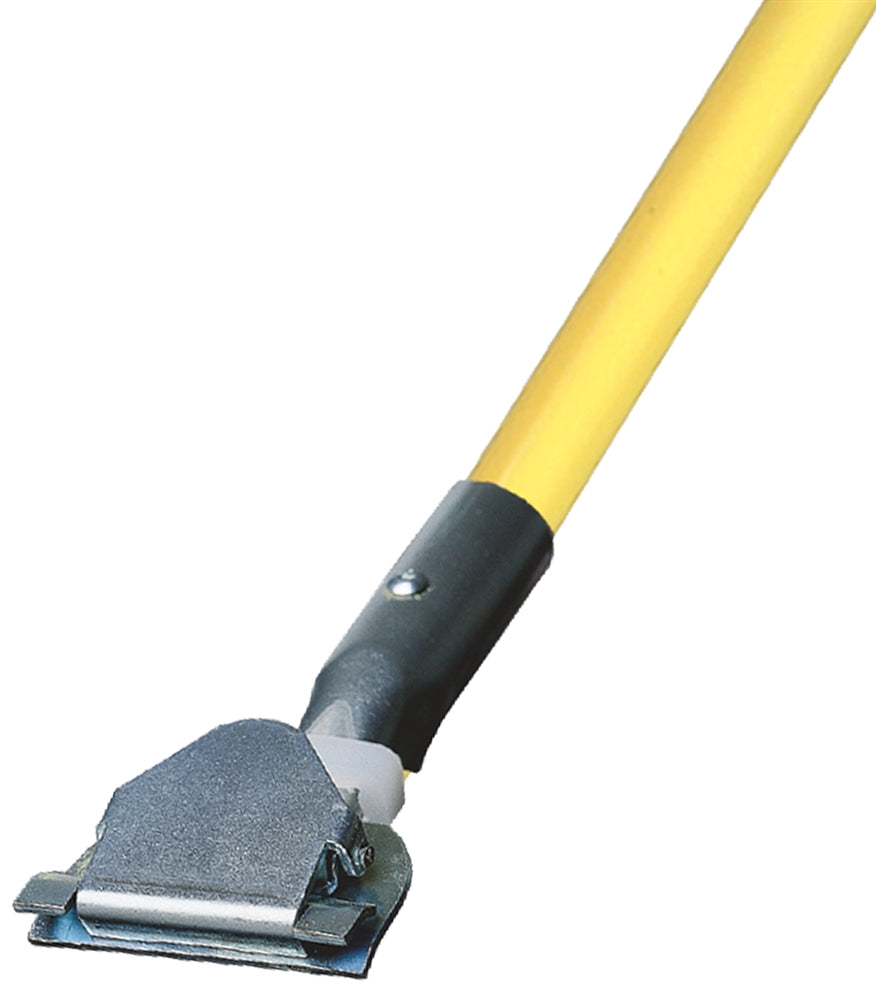 Clip-On Dust Mop Handles - 5' Yellow Fiberglass