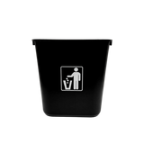 28 Quart Black Wastebasket