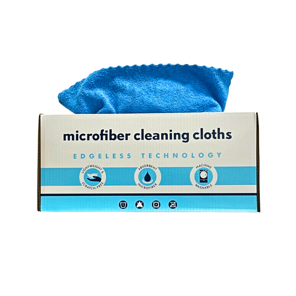 Disposable Microfiber Cloths - 12 x 12 Blue - Box of 50