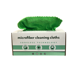 Disposable Microfiber Cloths - 12 x 12 Green- Box of 50