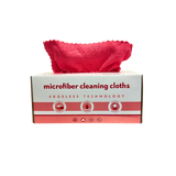 Disposable Microfiber Cloths - 12 x 12 Red- Box of 50