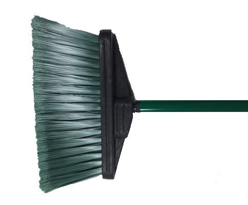 Light Sweep Upright Broom Flagged- 4" Trim Green- Head And Handle