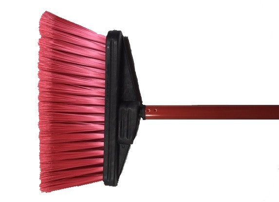 Light Vertical Sweep - 4' Red Metal Handle - Red Flagged