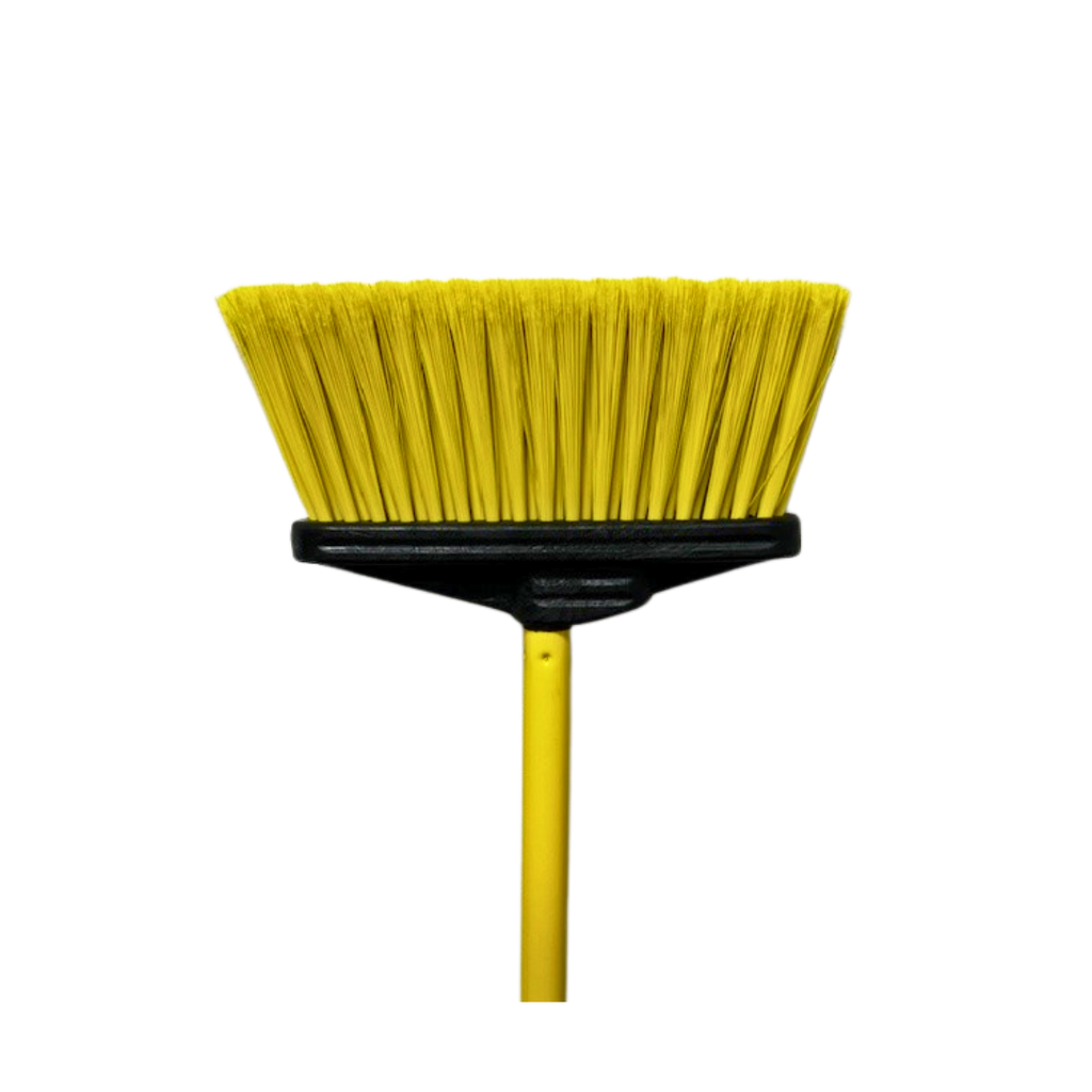 Light Vertical Sweep - 4' Yellow Metal Handle - Yellow Flagged