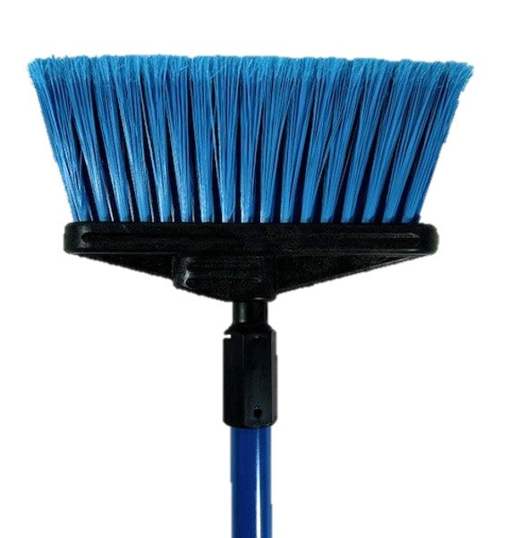 Light Vertical Sweep- 4' Blue Fiberglass Handle - Blue Flagged