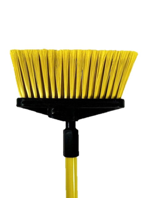 Light Vertical Sweep- 4' Yellow Fiberglass Handle - Yellow Flagged