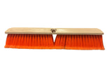 Flagged Orange Poly Floor Broom -24"