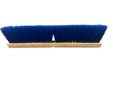 Blue Polypropylene Garage Brush - 18" Wood Block