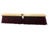 Maroon Crimped Polypropylene Garage Brush - Plastic Block 18"