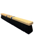 Black Poly Floor Brush - Sustainable Wood Block - 24"