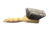Black & White Plastic Bristle Utility Brush - 8" Handle