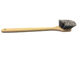 Black & White Plastic Bristle Utility Brush - 20" Handle