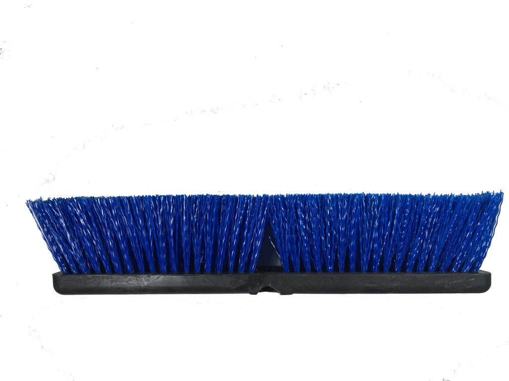 Blue Polypropylene Garage Brush - 24" Black Plastic Block