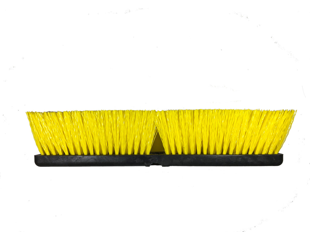 Yellow Polypropylene Garage Brush - 18" Black Plastic Block