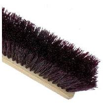 Maroon Crimped Polypropylene Garage Brush - Wood Block 24"