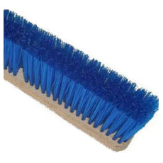 Blue Polypropylene Garage Brush - 24" Wood Block