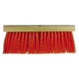 Orange Poly Bristle Street Broom - 16"