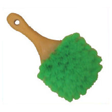 Soft Green Flagged Plastic- Vehicle Utility Brush - 8" Handle