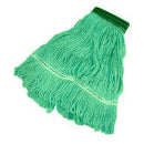 Synthetic Blended Looped End Mops - Medium Green